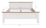 Bett Mirano in wei� L�rche und Eiche Artisan Landhaus Doppelbett Liegefl�che 180 x 200 cm