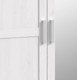 Kleiderschrank Mirano in Wei� L�rche mit Eiche, Landhaus Dreht�renschrank 4-t�rig mit Spiegel