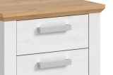 Nachttisch Set Mirano in wei� L�rche und Eiche Artisan Landhaus 2 x Nachtkommode 56 x 43 cm