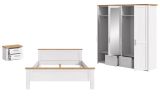 Schlafzimmer Mirano in wei� L�rche und Eiche Artisan Landhaus Set 3-teilig Liegefl�che 180 x 200 cm