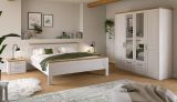 Schlafzimmer Mirano in wei� L�rche und Eiche Artisan Landhaus Set 4-teilig Liegefl�che 180 x 200 cm
