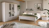 Schlafzimmer Mirano in wei� L�rche und Eiche Artisan Landhaus Set 4-teilig Liegefl�che 180 x 200 cm