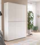 Mehrzweckschrank Assino in wei� 105 x 175 cm, bis zu 18 F�cher