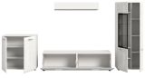 Wohnwand Cover in wei� Hochglanz 4-teilig 330 x 160 cm