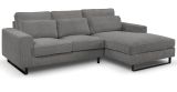 Sofa Valero in grau Cord Ecksofa 4-Sitzer 276 x 183 cm