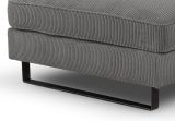Sofa Valero in grau Cord Ecksofa 4-Sitzer 276 x 183 cm