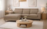 Sofa Valero in braun-beige Cord Ecksofa 4-Sitzer 276 x 183 cm