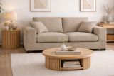 Sofa Novana in beige Strukturstoff 2-Sitzer 182 cm