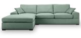 Sofa Novana in petrol Strukturstoff Ecksofa 5-Sitzer 308 x 186 cm