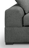 Sofa Novana in grau Strukturstoff 2-Sitzer 182 cm