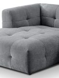 Sofa Astaro in grau Webstoff Ecksofa 5-Sitzer 292 x 161 cm