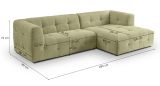 Sofa Astaro in gr�n Webstoff Ecksofa 5-Sitzer 292 x 161 cm