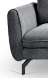 Sofa Palma in grau Webstoff Ecksofa 5-Sitzer 259 x 167 cm