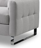 Sofa Alanto in hellgrau Flachgewebe 2-Sitzer 175 cm