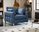 Sessel Alanto in blau Flachgewebe Clubsessel 93 x 94 cm