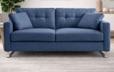Sofa Alanto in blau Flachgewebe 2,5-Sitzer 203 cm