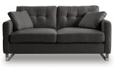 Sofa Alanto in grau Flachgewebe 2-Sitzer 175 cm
