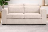 Sofa Canedo in grau-beige Cord Couch 2,5-Sitzer 200 cm