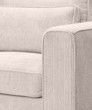 Sofa Canedo in grau-beige Cord Couch 2,5-Sitzer 200 cm