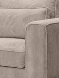 Sessel Canedo in beige-braun Cord Loungesessel 120 cm