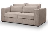 Sofa Canedo in beige-braun Cord Couch 2,5-Sitzer 200 cm