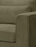 Sessel Canedo in khaki Cord Loungesessel 120 cm
