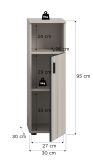 Badezimmer Kommode Livia in Kaschmir Badschrank 30 x 95 cm