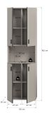 Badezimmer Hochschrank Livia in Kaschmir Badschrank 60 x 192 cm