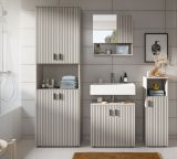 Badezimmer Spiegelschrank Livia in Kaschmir Badschrank mit Spiegel 54 cm