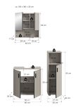 Badm�bel Set 3-teilig Livia in Kaschmir Badkombination 105 x 180 cm