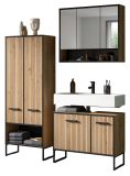 Badm�bel Set 3-teilig Scana in Artisan Eiche Badkombination 154 x 192 cm, Soft-Close