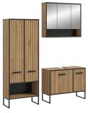Badm�bel Set 3-teilig Scana in Artisan Eiche Badkombination 154 x 192 cm, Soft-Close