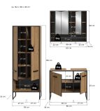 Badm�bel Set 3-teilig Scana in Artisan Eiche Badkombination 154 x 192 cm, Soft-Close