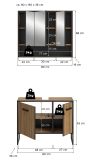 Badm�bel Set 2-teilig Scana in Artisan Eiche Badkombination 80 x 192 cm, Soft-Close