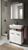 Badezimmer Spiegelschrank Talerno in Wei� 3-t�rig, Badschrank 60 x 70 cm