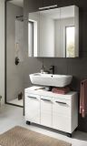Badezimmer Spiegelschrank Talerno in Wei�, 3-t�rig 82 x 77