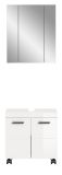 Badm�bel Set 2-teilig Talerno in Wei� Hochglanz Badkombination 60 x 191 cm