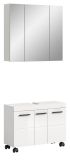 Badm�bel Set 2-teilig Talerno in wei� Hochglanz Badkombination 82 x 191 cm