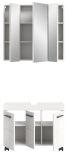 Badm�bel Set 2-teilig Talerno in wei� Hochglanz Badkombination 82 x 191 cm