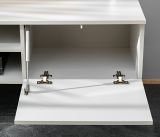 TV-Lowboard Set iLike in hellem Grau und Artisan Eiche 160 cm, Flat-TV Unterschrank mit Akustikpaneel
