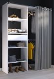Parisot Kinder- und Jugendzimmer Mega13 in wei� Komplett-Set 2-teilig mit Stauraumbett und Kleiderschrank
