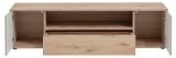 Wohnwand Cathlyn Eiche und Kaschmir, Schrankwand 4-teilig inkl. Beleuchtung 350 x 197 cm