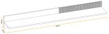 Wandboard Cathlyn in Viking Eiche und Kaschmir Wandregal mit gefr�sten Rillen 160 cm