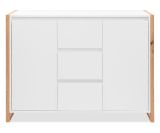 Sideboard Malta in Wei� und Artisan Eiche 120 x 88 cm