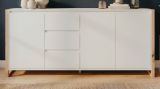 Sideboard Malta in Wei� mit Artisan Eiche 160 x 88 cm