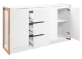 Sideboard Malta in Wei� mit Artisan Eiche 160 x 88 cm