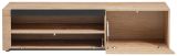 TV-Lowboard Heron Eiche und Schwarz 160 cm, TV Unterschrank mit Fr�sungen und Soft-Close