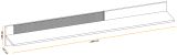 Wandboard Heron in Ribbeck Eiche und schwarz Wandregal mit gefr�sten Rillen 160 cm