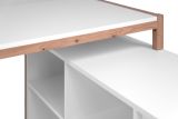 Schreibtisch Malta in Wei� mit Artisan Eiche, Set mit Schrankelement 139 x 139 cm