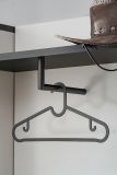 Garderobe Set Vektor in Kaschmir und schwarz Kompaktgarderobe 3-teilig mit Streifenmuster 90 x 203 cm
